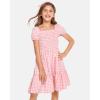 The Children’s Place girls Floral Smocked Babydoll Dress(Pink Gingham)