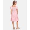 The Children’s Place girls Floral Smocked Babydoll Dress(Pink Gingham)
