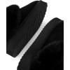 The Children’s Place girls Girls Indoor/Outdoor Comfy Slip on Platform Shoes, Faux Fur Lined(Black)