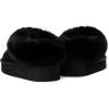 The Children’s Place girls Girls Indoor/Outdoor Comfy Slip on Platform Shoes, Faux Fur Lined(Black)