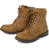 The Children’s Place girls Girls Lace Up Combat Boots(Tan Quilted)
