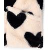 The Children’s Place girls Long Sleeve Snap Front Faux Fur Coat(Frappe Hearts)
