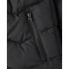 The Children’s Place girls Medium Weight Long Puffer Jacket, Wind-resistant, Water-resistant(Black/White Lined)