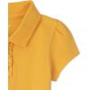 The Children’s Place girls Short Sleeve Ruffle Pique Polo(Yellow Pencil Single)