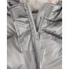 The Children’s Place girls Water and Wind Resistant Hooded Zip Front Puffer Jacket, Microfleece Lined(Metallic Silver)
