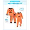 The Children’s Place unisex-baby And Kids, Sibling Matching, Holiday Pajama Sets, Cotton(Pumpkin 2 Piece)