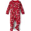 The Children’s Place Baby And Toddler Boys Striped Snug Fit Cotton One Piece Pajamas 3-Pack(Hero Fire Trucks)