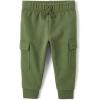 The Children’s Place Baby Boy and Toddler Fleece Jogger Pants(Olive Cargo)