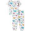 The Children’s Place Baby Boys’ Snug Fit 100% Cotton Short Sleeve Top and Pants 2 Piece Pajama Set(Sea Friends)