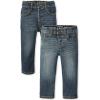 The Children’s Place Baby Boys’ Straight Leg Jeans(Dark Wash 2-pack)