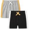 The Children’s Place Baby Boys’ and Toddler Active Knit Shorts(H. Grey/ Black 2-pack)
