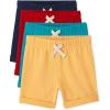 The Children’s Place Baby Boys’ and Toddler Active Knit Shorts(Yellow/ Sky/Hampton Red/ Navy 4-pack)