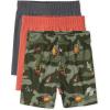 The Children’s Place Baby Boys’ and Toddler Athletic Basketball Shorts(Blood Orange/Fin Gray/Field Olive)