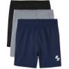 The Children’s Place Baby Boys’ and Toddler Athletic Basketball Shorts(Fin Gray/Black Ice/Tidal 3-pack)