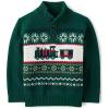 The Children’s Place Baby Boys’ and Toddler Long Sleeve Mock Neck Pullover Sweater(Green Train Mock Neck)
