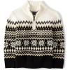 The Children’s Place Baby Boys’ and Toddler Long Sleeve Quarter Zip Pullover Sweater(Black Fairisle)