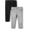 The Children’s Place Baby Boys’ and Toddler Skinny Jeans(Black/Gray 2-pack)