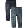 The Children’s Place Baby Boys’ and Toddler Skinny Jeans(True Indigo/Dark Wash 2-pack)