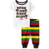 The Children’s Place Baby Girls And Toddler Short Sleeve Top and Pants Snug Fit 100% Cotton 2 Piece Pajama Set(Black History)