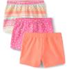 The Children’s Place Baby Girls’ and Toddler Assorted Knit Shorts(Solid French Rose/Heart/Printed 3-pack)