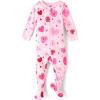 The Children’s Place Baby Girls’ and Toddler Long Sleeve 100% Cotton Zip-Front One Piece Footed Pajama(Vday Hearts)