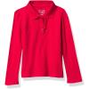 The Children’s Place Baby Girls’ and Toddler Long Sleeve Ruffle Pique Polo(Ruby Single)