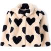 The Children’s Place Baby Girl’s and Toddler Long Sleeve Snap Front Faux Fur Coat(Frappe Hearts)