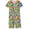 The Children’s Place Baby Girls’ and Toddler Snug Fit 100% Cotton Short Sleeve Zip-Front One Piece Footless Pajama(Citrus Floral)