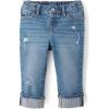 The Children’s Place Baby Girls’ and Toddler Straight Leg Fashion Denim(90s Valley Wash Ankle Cuff)