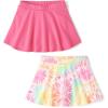 The Children’s Place Baby Girls’ and Toddler Stretchy Waistband Skort(Cosmos 2-pack)