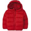 The Children’s Place Baby and Toddler Boys’ Medium Weight Wind-Resistant, Water-Resistant Puffer Jacket(Red)