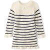 The Children’s Place Baby and Toddler Girls’ Long Sleeve Sweater Dress(Fair Ivory Stripes)