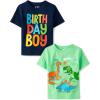 The Children’s Place Baby-Boys and Toddler All Holidays,Birthdays Short Sleeve Graphic T-Shirts,2 Pack(Birthday Boy/Dino)