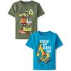 The Children’s Place Baby-Boys and Toddler All Holidays,Birthdays Short Sleeve Graphic T-Shirts,2 Pack(Diggin’ My Birthday/Construction)