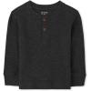 The Children’s Place Baby-Boys and Toddler Boys Long Sleeve Thermal Henley Top(Pitch Black)