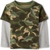 The Children’s Place Baby-Boys and Toddler Layered Long Sleeve T-Shirt(Green Camo)
