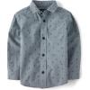 The Children’s Place Baby-Boys and Toddler Long Sleeve Cotton Poplin Button Down Shirt(Thunderstorm)