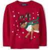 The Children’s Place Baby-Boys and Toddler Long Sleeve Crew Neck Pullover Sweater(Red Reindeer)