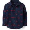 The Children’s Place Baby-Boys and Toddler Poplin Long Sleeve Button Down Shirt(Christmas Truck Print)