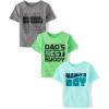 The Children’s Place Baby-Boys and Toddler Sports,Cars,Trucks Short Sleeve Graphic T-Shirts,3 Pack(Be Cool/Dads Buddy/Mamas Boy)