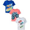 The Children’s Place Baby-Boys and Toddler Sports,Cars,Trucks Short Sleeve Graphic T-Shirts,3 Pack(Boats/Truck/Racers 3-pack)