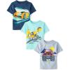 The Children’s Place Baby-Boys and Toddler Sports,Cars,Trucks Short Sleeve Graphic T-Shirts,3 Pack(Monster Truck/Racecar/Construction)
