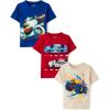 The Children’s Place Baby-Boys and Toddler Sports,Cars,Trucks Short Sleeve Graphic T-Shirts,3 Pack(Racecar/Monster Truck/Motorcycle)