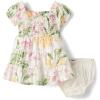 The Children’s Place Baby-Girls and Newborn Casual Short Sleeve Dress(Floral Palm)