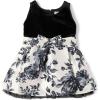 The Children’s Place Baby-Girls and Toddler Dressy Dress, Short Sleeve(Black White Floral)