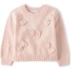 The Children’s Place Baby-Girls and Toddler Long Sleeve Crew Neck Pullover Sweater(Fading Rose Bows)