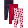 The Children’s Place Baby-Girls and Toddler Printed Leggings, Multipacks(Apples 3-pack)