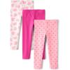 The Children’s Place Baby-Girls and Toddler Printed Leggings, Multipacks(Pink Hearts/Pink/Red Hearts)