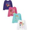 The Children’s Place Baby-Girls and Toddler Unicorns,Butterflies,Trends Long Sleeve Graphic T-Shirts,4 Pack(Hopscotch/Animals/Abc/Farm)