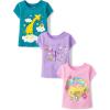 The Children’s Place Baby-Girls and Toddler Unicorns,Butterflies,Trends Short Sleeve Graphic T-Shirts,3 Pack(Giraffe/Butterfly/Dino)